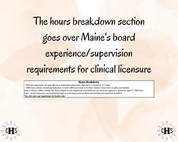 Maine LMFT, Clinical Hours Tracker, Supervision Log for Conditional Marriage and Family Therapist - Therapy Graduation Gift