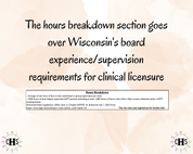Wisconsin MFT, Clinical Hours Tracker, Supervision Log for Marriage and Family Therapist In Training - Therapy Graduation Gift