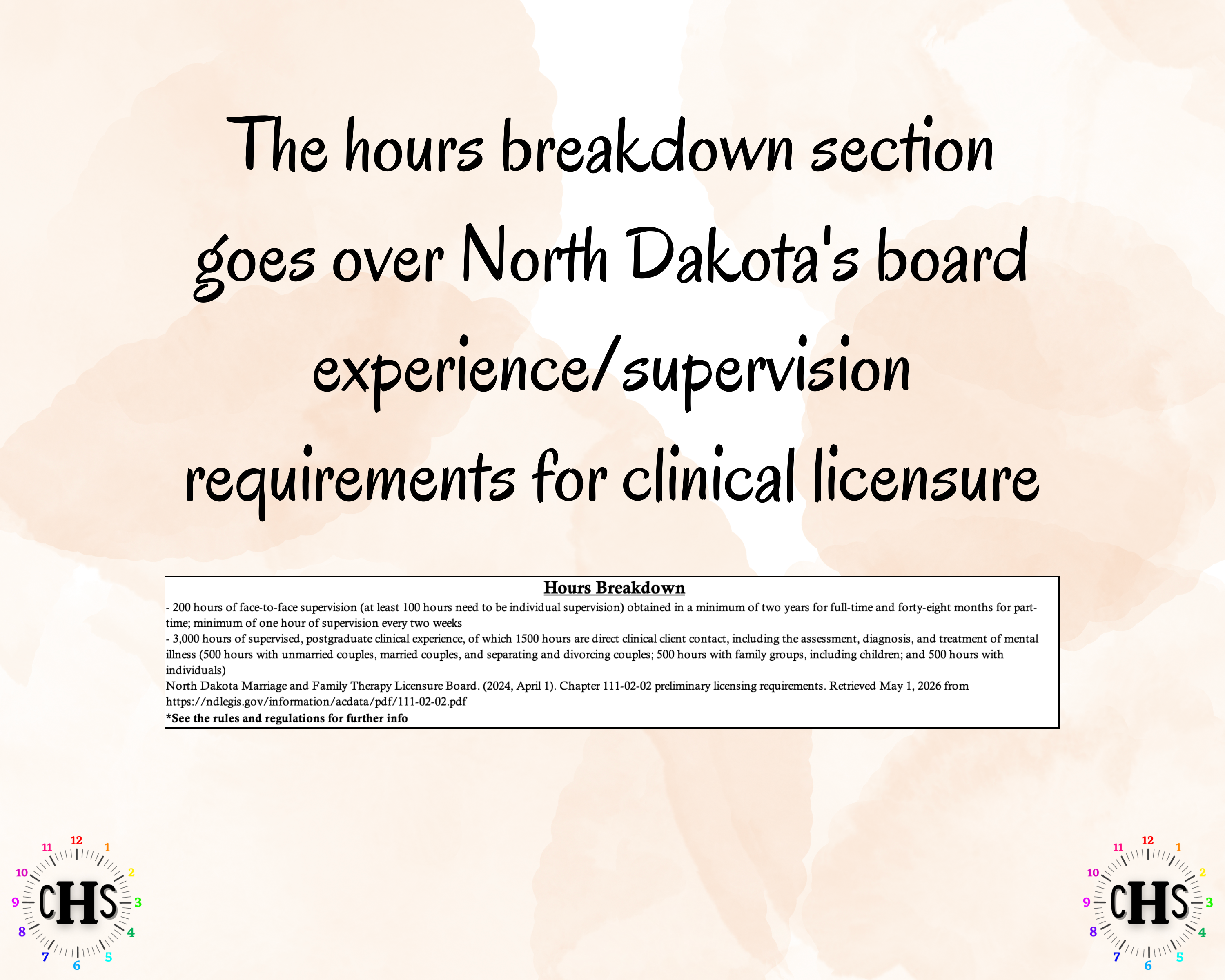 North Dakota LMFT, Clinical Hours Tracker, Supervision Log for Licensed Associate Marriage and Family Therapist - Therapy Graduation Gift