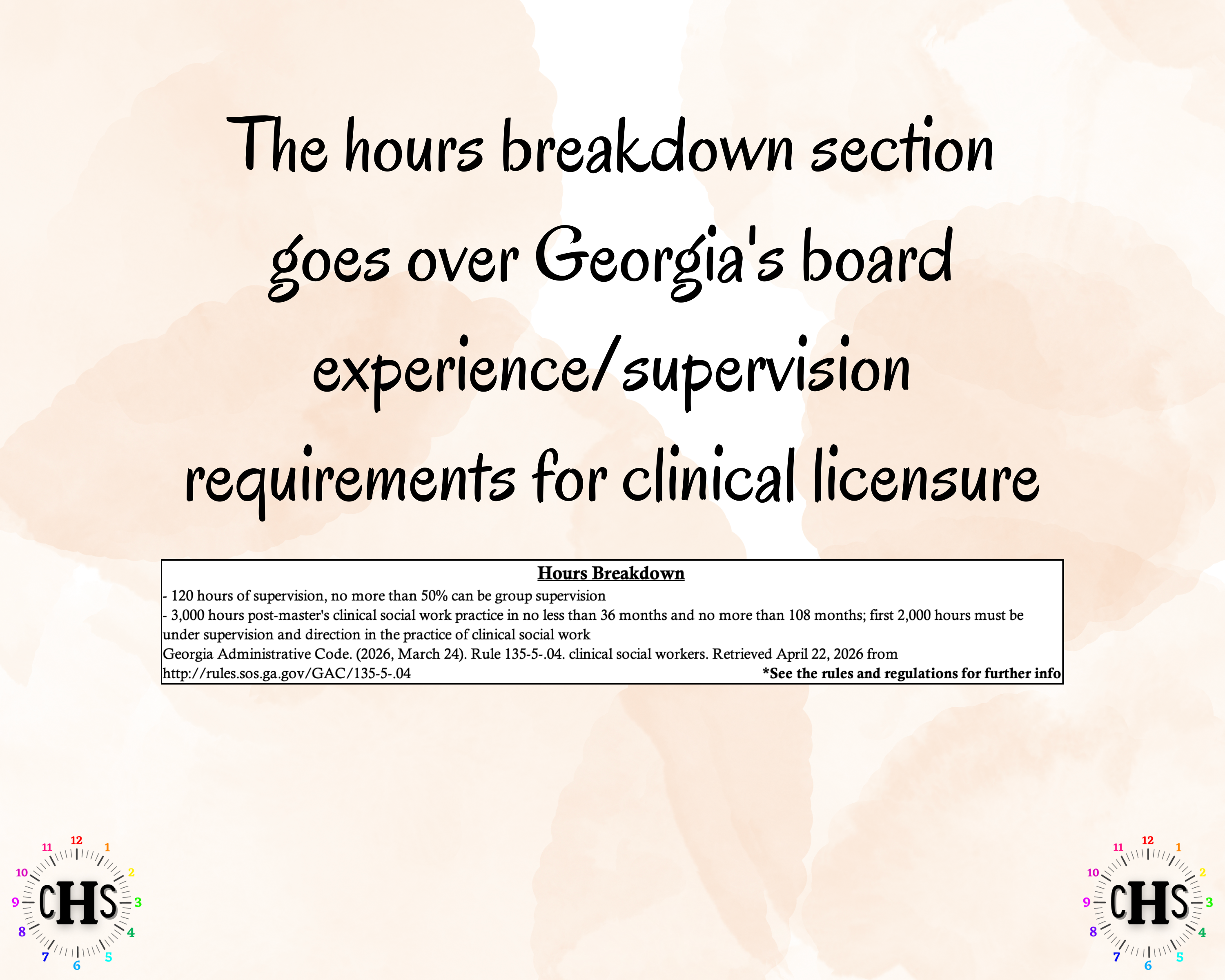 Georgia, LCSW Hours Tracker, Clinical Supervision Form for Master Social Worker - MSW Student or MSW Graduation Gift