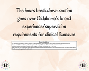 Oklahoma LPC, Clinical Hours Tracker, Supervision Log for Licensed Professional Counselor Candidate - Counseling Graduation Gift