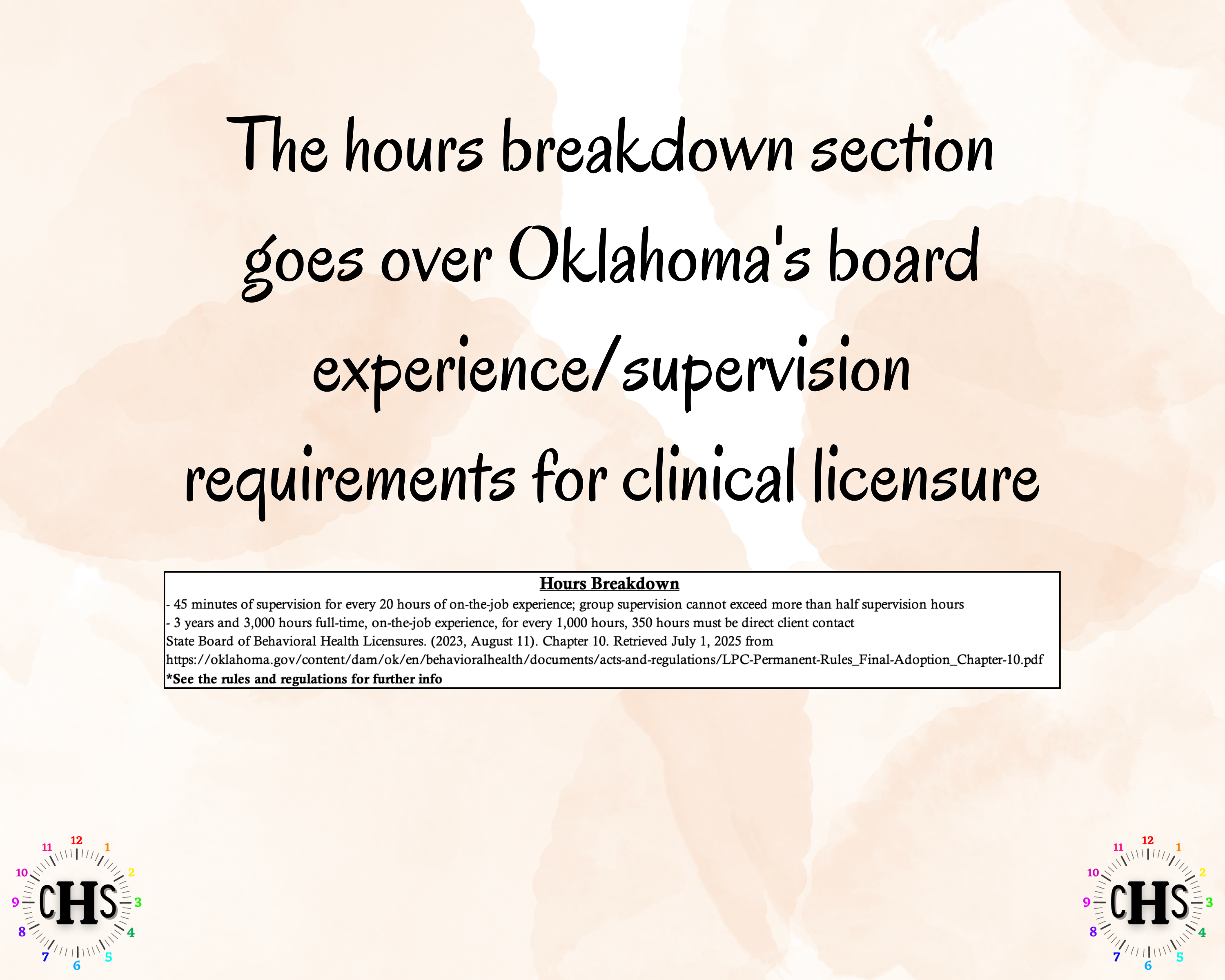 Oklahoma LPC, Clinical Hours Tracker, Supervision Log for Licensed Professional Counselor Candidate - Counseling Graduation Gift