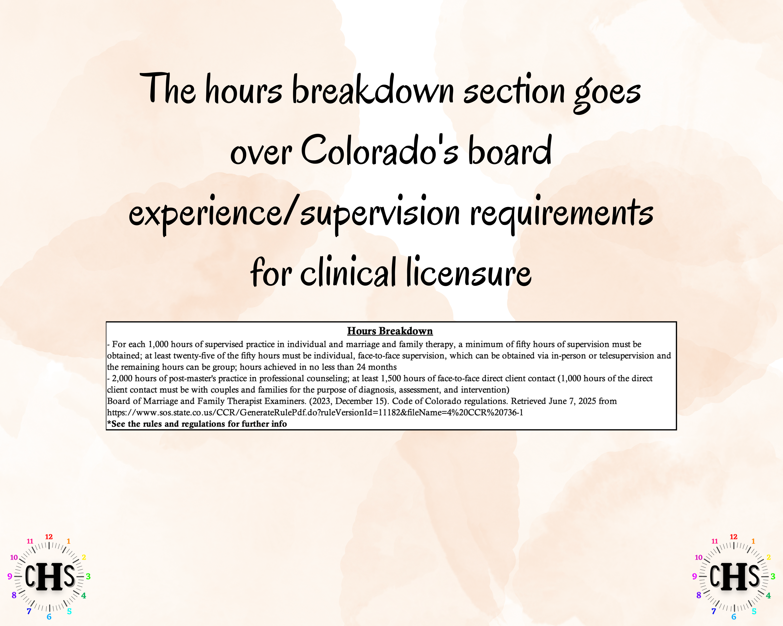Colorado LMFT, Clinical Hours Tracker, Supervision Log for Marriage and Family Therapist Candidate - Therapy Graduation Gift