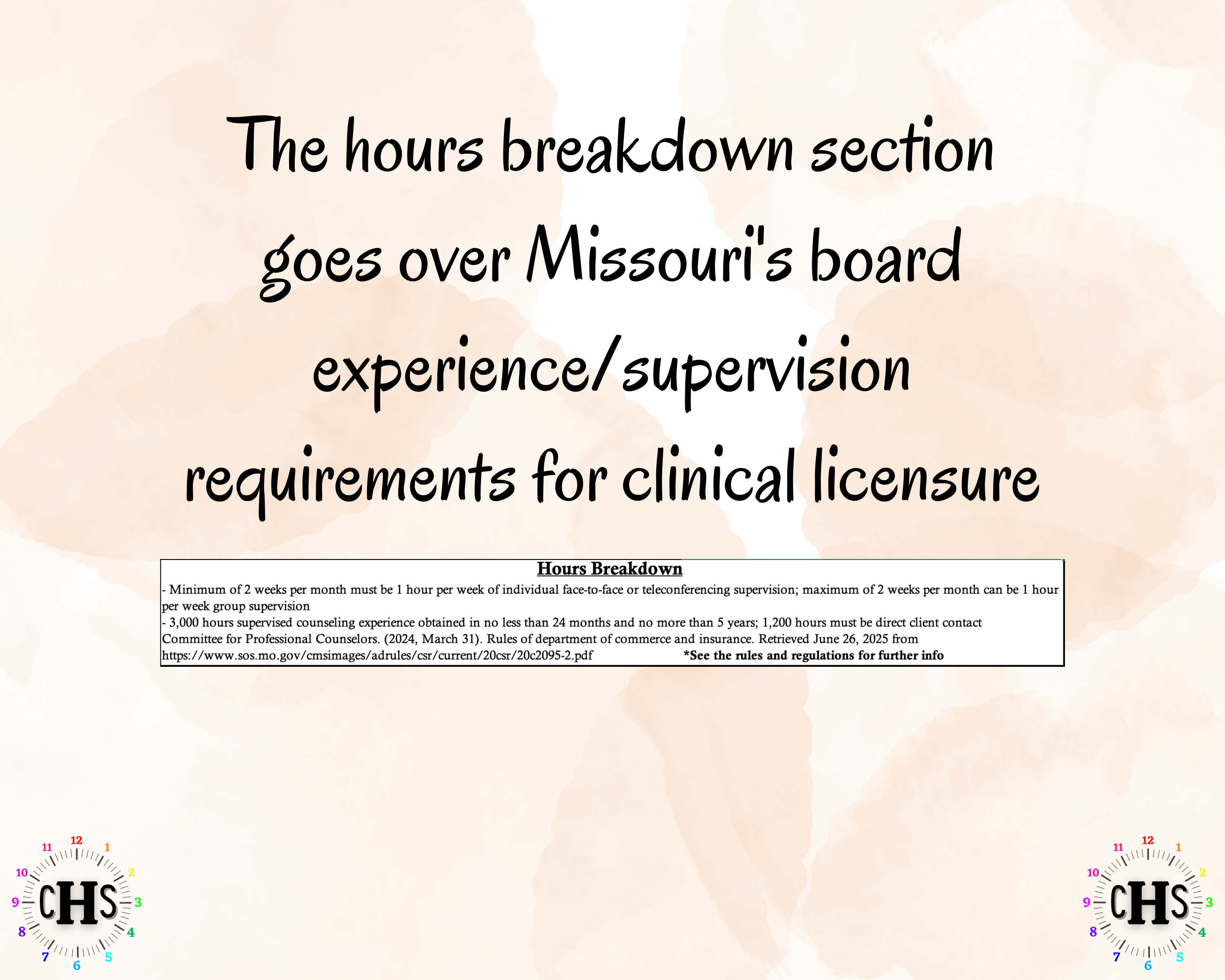 Missouri LPC, Clinical Hours Tracker, Supervision Log for Provisional Licensed Professional Counselor - Counseling Graduation Gift