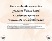 Maine LMFT, Clinical Hours Tracker, Supervision Log for Conditional Marriage and Family Therapist - Therapy Graduation Gift