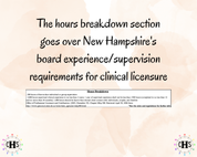 New Hampshire MFT, Clinical Hours Tracker, Supervision Log for Marriage and Family Therapist Candidate - Therapy Graduation Gift