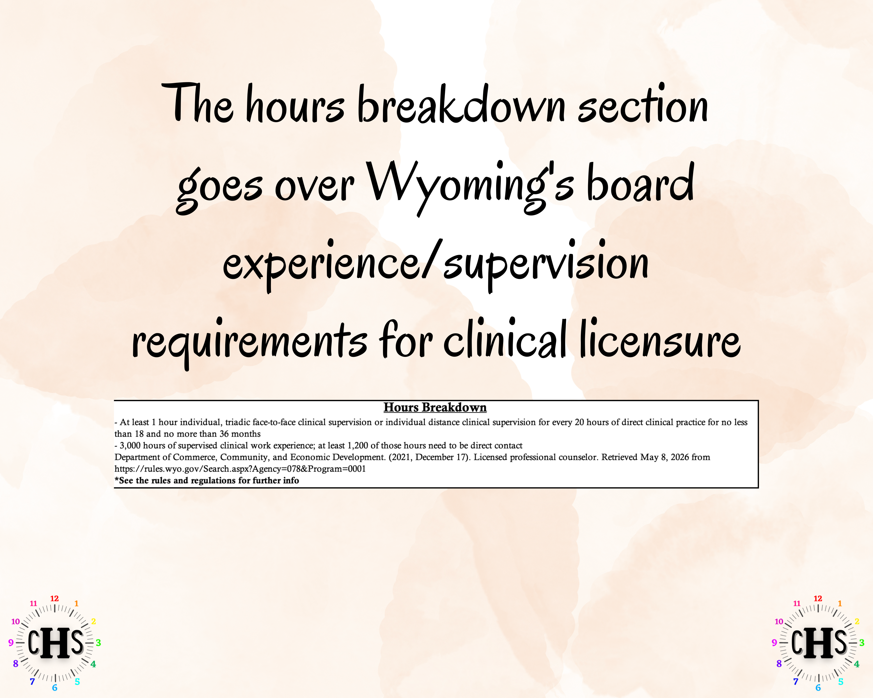 Wyoming LPC, Clinical Hours Tracker, Supervision Log for Provisional Professional Counselor - Counseling Graduation Gift