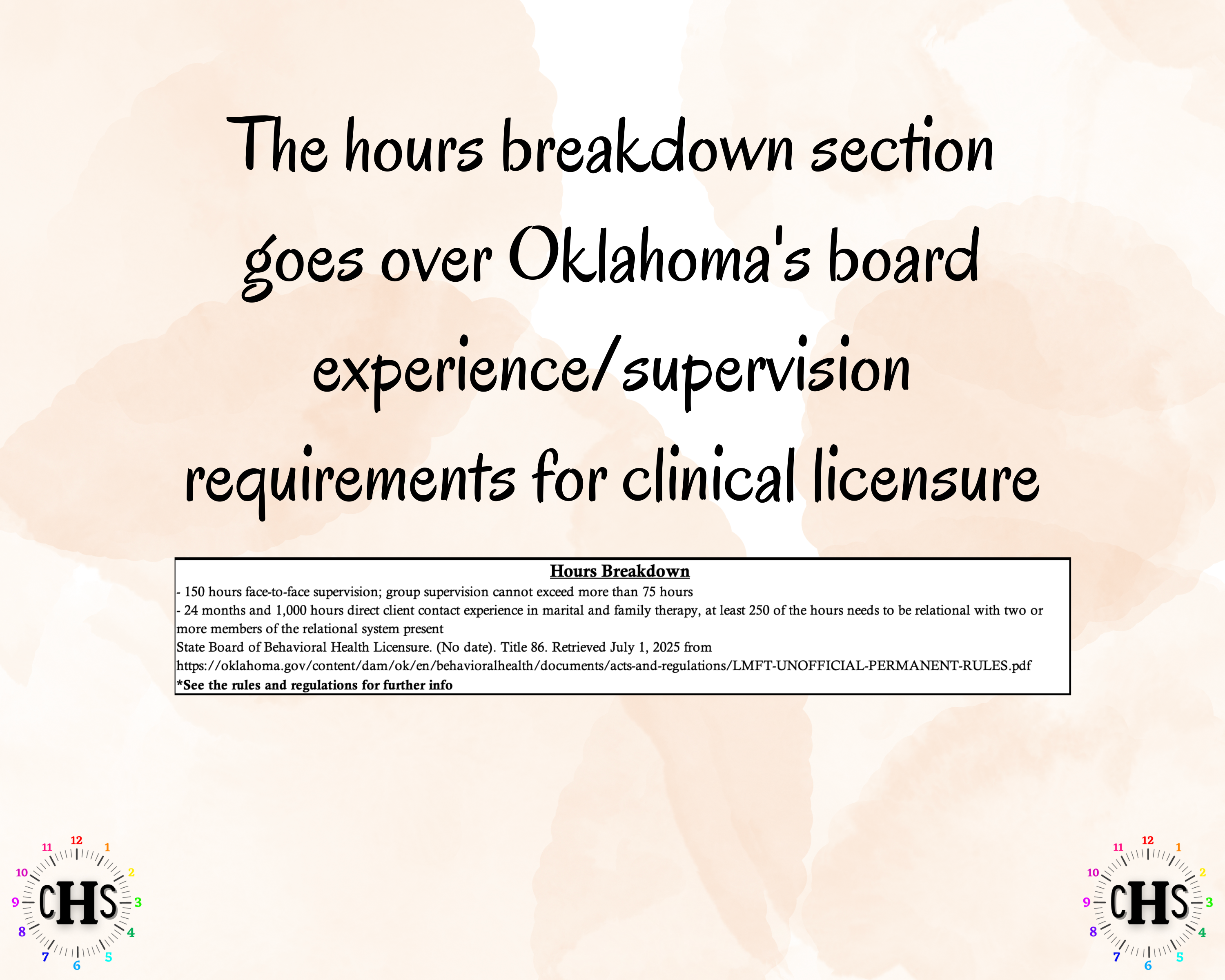 Oklahoma LMFT, Clinical Hours Tracker, Supervision Log for Licensed Marital and Family Therapist Candidate - Therapy Graduation Gift