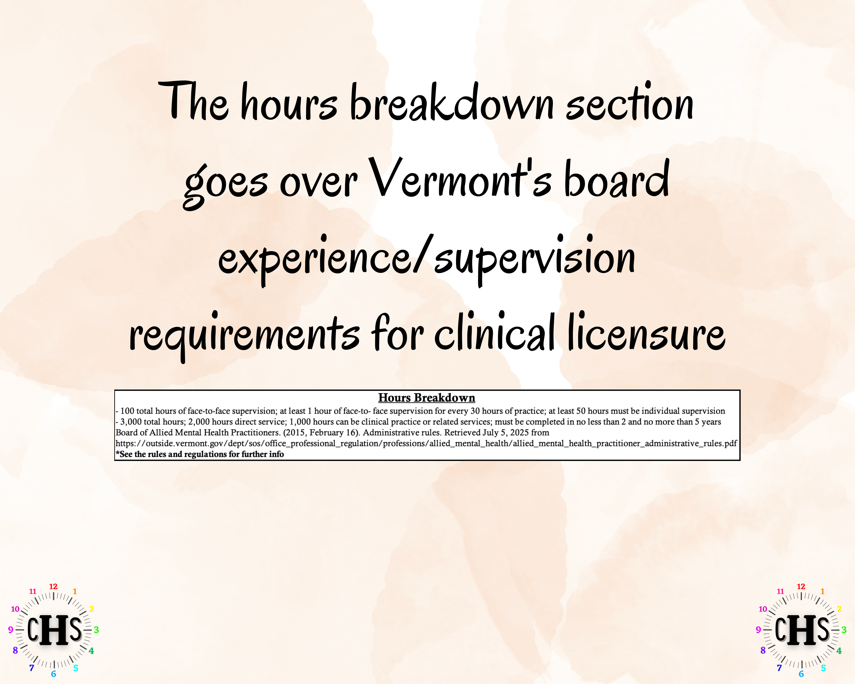 Vermont CMHC, Clinical Hours Tracker, Supervision Log for Associate Licensed Counselor - Counseling Graduation Gift