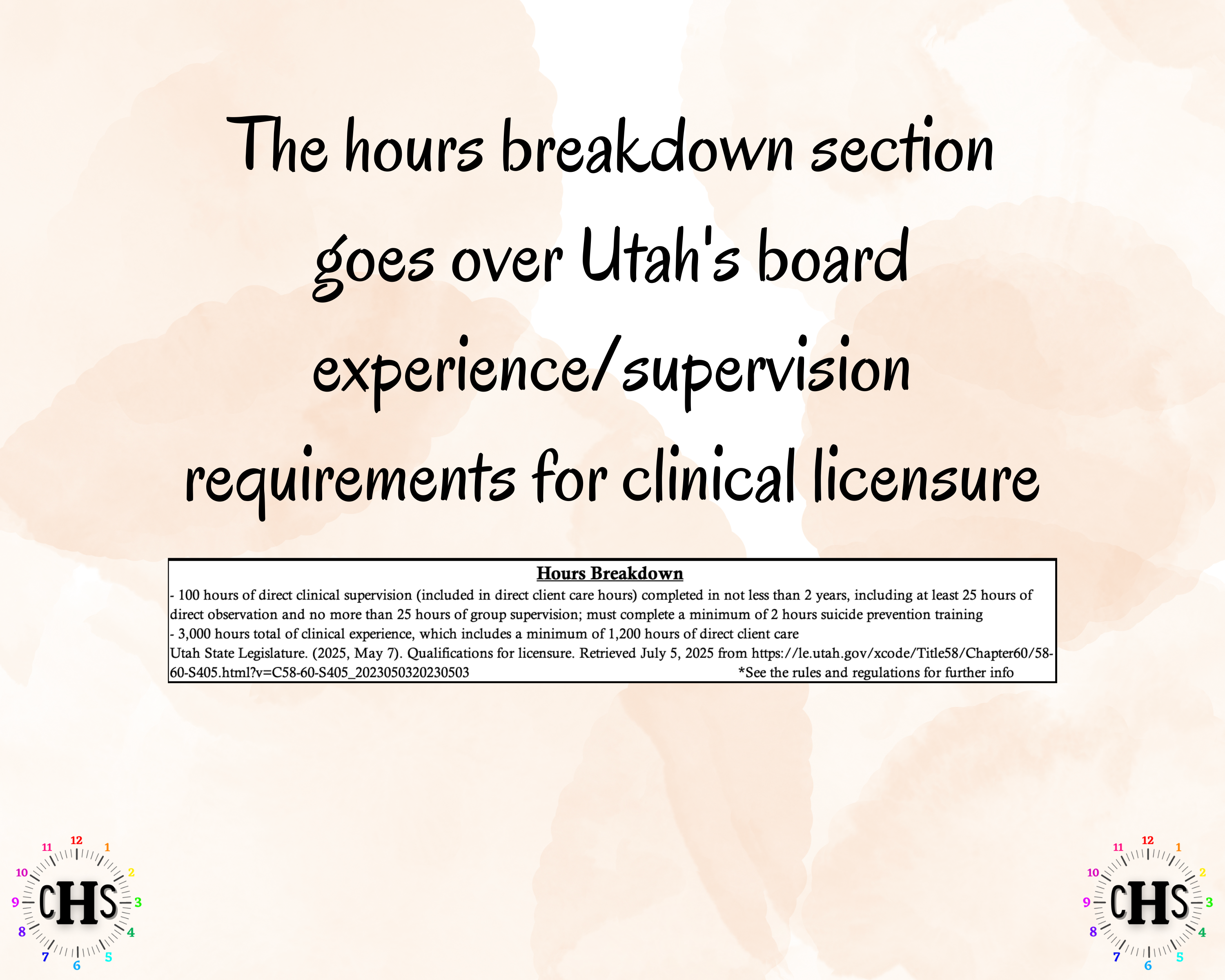 Utah CMHC, Clinical Hours Tracker, Supervision Log for Licensed Associate Clinical Mental Health Counselor - Counseling Graduation Gift