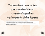 Maine LCPC, Clinical Hours Tracker, Supervision Log for Licensed Professional Counselor Conditional - Counseling Graduation Gift