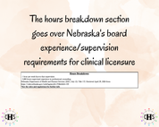 Nebraska CPC, Clinical Hours Tracker, Supervision Log for Provisional Certified Professional Counselor - Therapy Graduation Gift