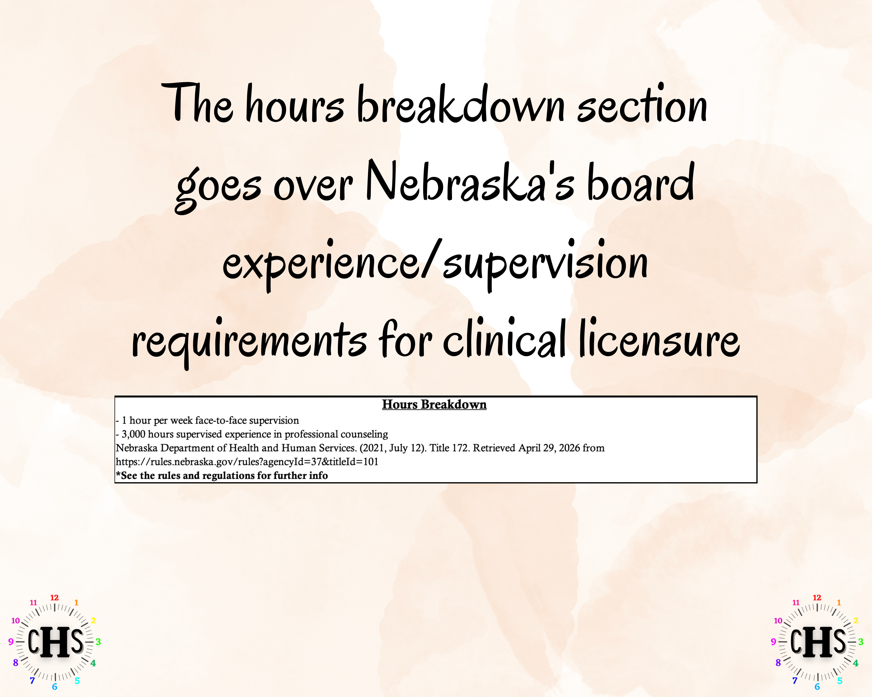 Nebraska CPC, Clinical Hours Tracker, Supervision Log for Provisional Certified Professional Counselor - Therapy Graduation Gift