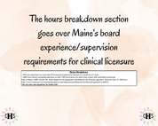 Maine LCPC, Clinical Hours Tracker, Supervision Log for Licensed Professional Counselor Conditional - Counseling Graduation Gift