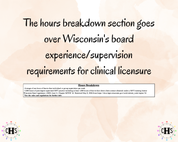 Wisconsin MFT, Clinical Hours Tracker, Supervision Log for Marriage and Family Therapist In Training - Therapy Graduation Gift