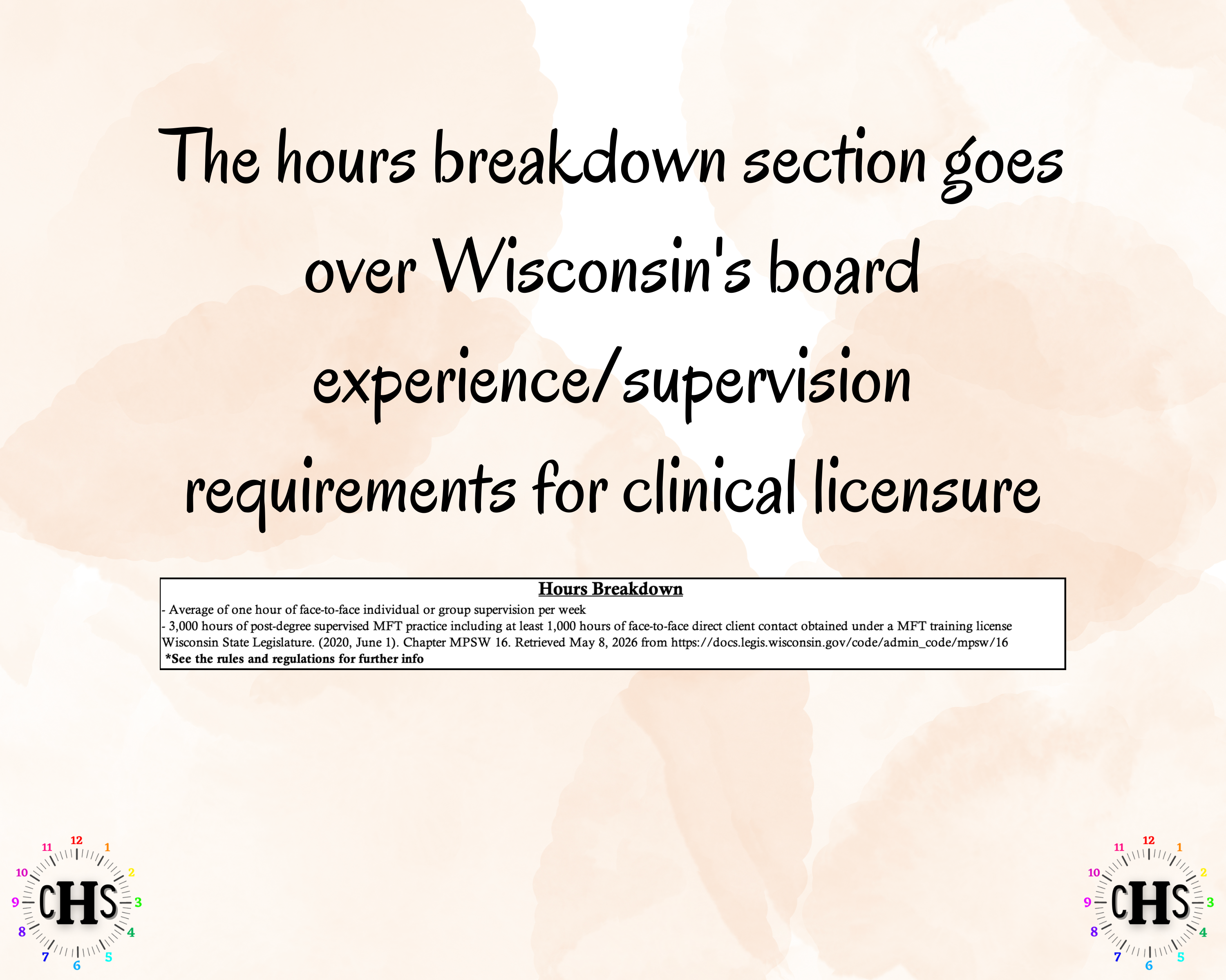 Wisconsin MFT, Clinical Hours Tracker, Supervision Log for Marriage and Family Therapist In Training - Therapy Graduation Gift
