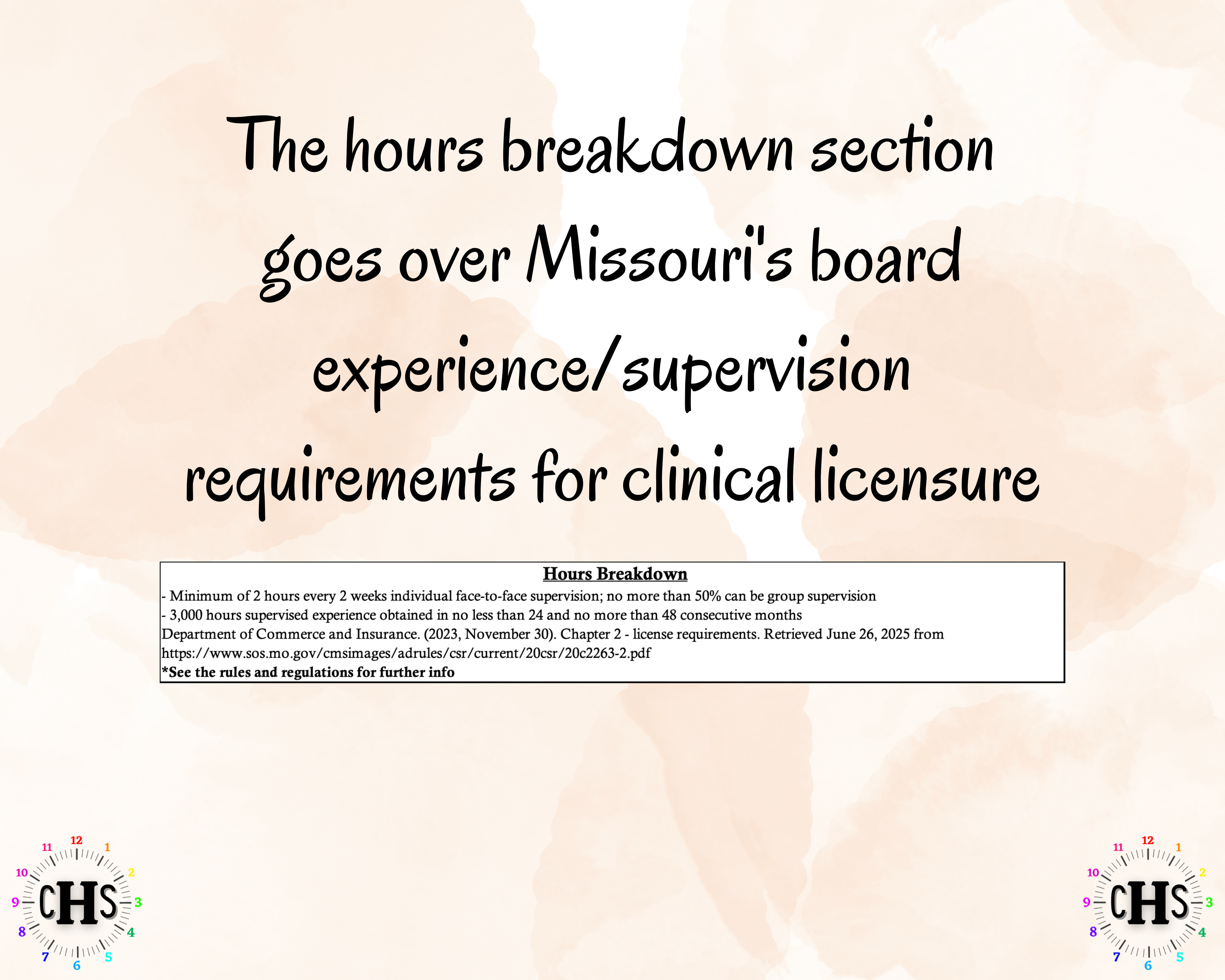 Missouri, LCSW Hours Tracker, Clinical Supervision Log for Master Social Worker - MSW Student or MSW Graduation Gift