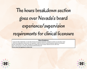 Nevada, LCSW Hours Tracker, Clinical Supervision Log for Master Social Worker - MSW Student or MSW Graduation Gift