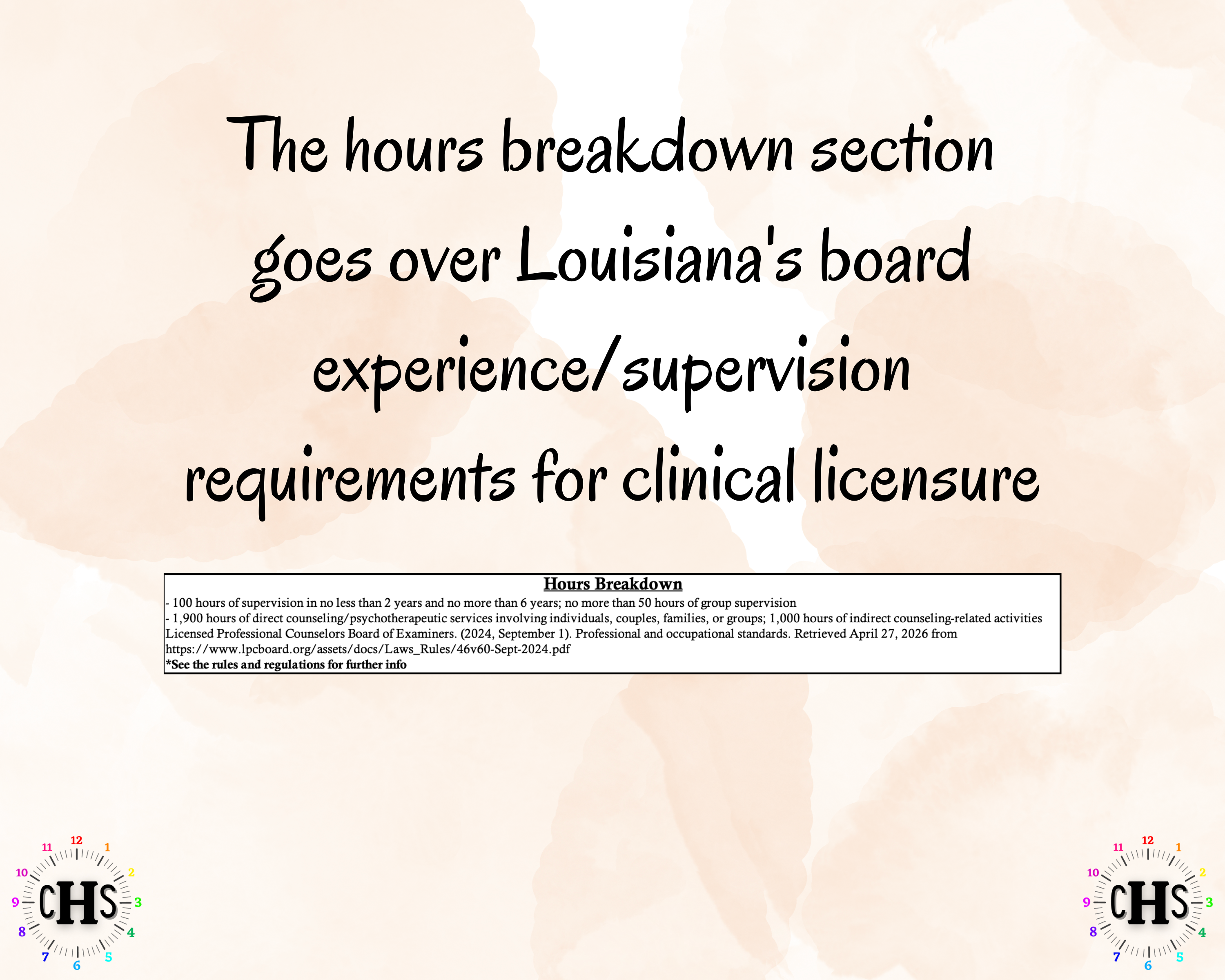 Louisiana LPC, Clinical Hours Tracker, Supervision Log for Provisional Licensed Professional Counselor - Counseling Graduation Gift