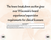 Wisconsin LPC, Clinical Hours Tracker, Supervision Log for Licensed Professional Counselor Trainee - Counseling Graduation Gift