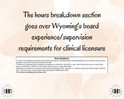 Wyoming LMFT, Clinical Hours Tracker, Supervision Log for Provisional Licensed Marriage and Family Therapist - Therapy Graduation Gift