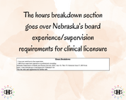 Nebraska CPC, Clinical Hours Tracker, Supervision Log for Provisional Certified Professional Counselor - Therapy Graduation Gift