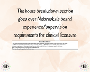 Nebraska CMFT, Clinical Hours Tracker, Supervision Log for Provisional Certified Marriage and Family Therapist - Therapy Graduation Gift