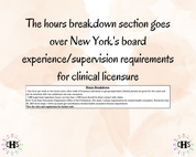 New York LMHC, Clinical Hours Tracker, Supervision Log for Limited Permit Licensed Mental Health Counselor - Counseling Graduation Gift