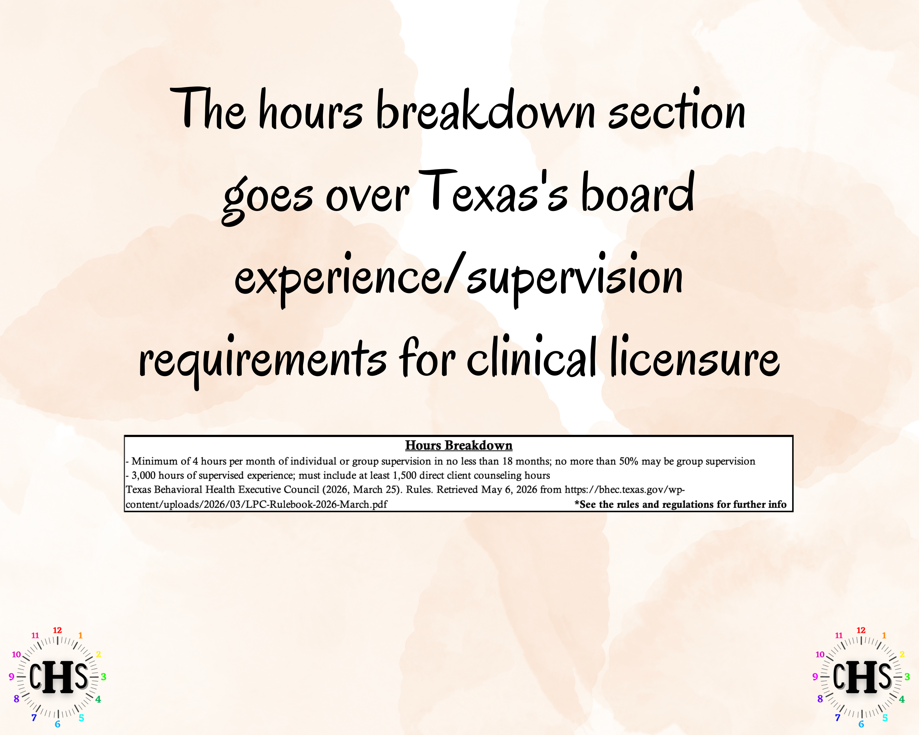 Texas LPC, Clinical Hours Tracker, Supervision Log for Licensed Professional Counselor Intern - Counseling Graduation Gift