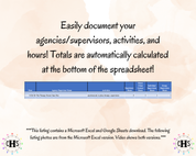 Iowa LMHC, Clinical Hours Tracker, Supervision Log for Temporary Licensed Mental Health Counselor - Counseling Graduation Gift
