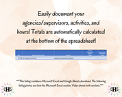 Massachusetts LICSW, Clinical Hours Tracker, Supervision Log for Master Social Worker - MSW Student or MSW Graduation Gift