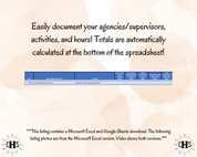 New Jersey, LCSW Hours Tracker, Clinical Supervision Log for Master Social Worker - MSW Student or MSW Graduation Gift