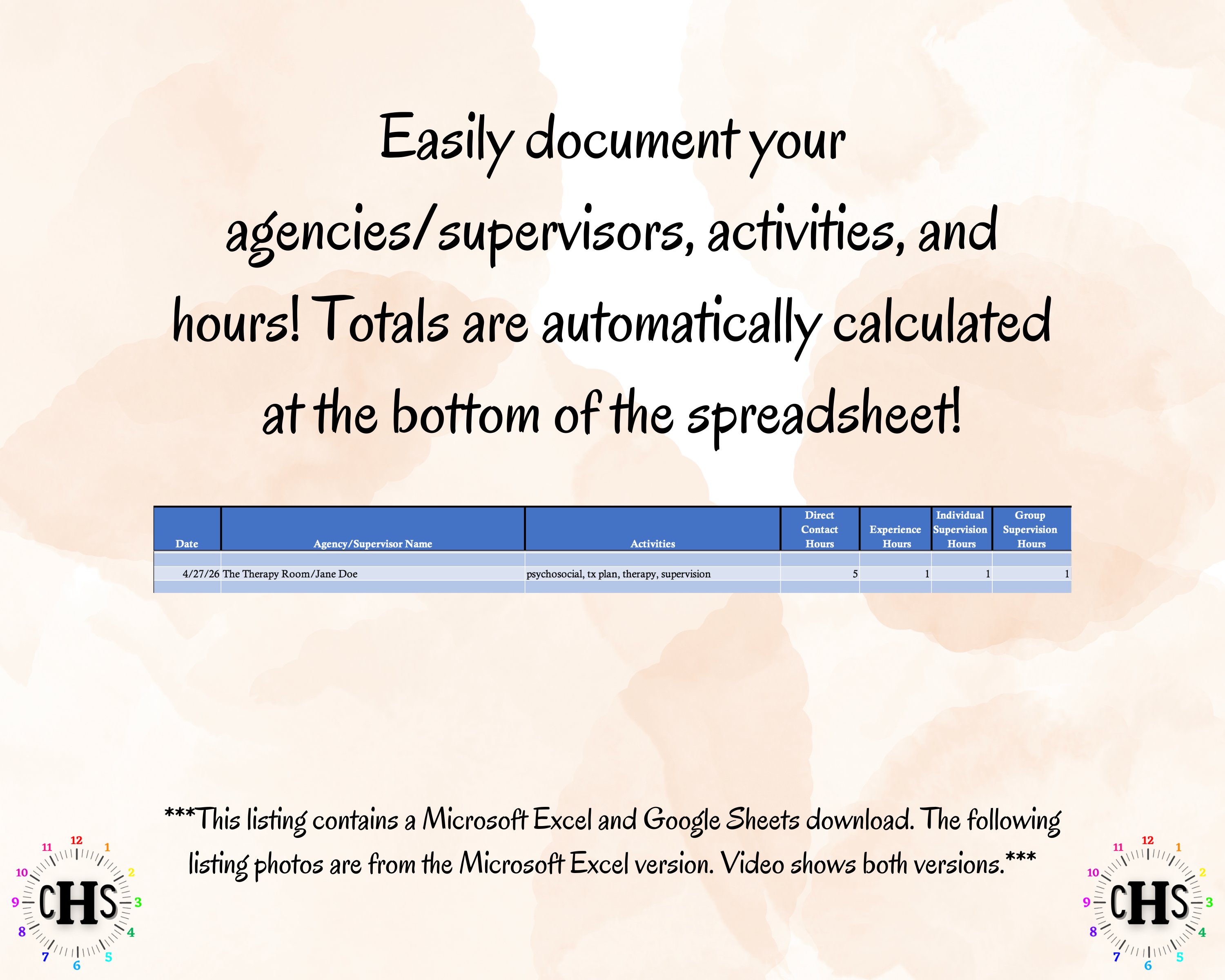 Maryland LCMFT, Clinical Hours Tracker, Supervision Log for Licensed Graduate Marriage and Family Therapist - Therapy Graduation Gift