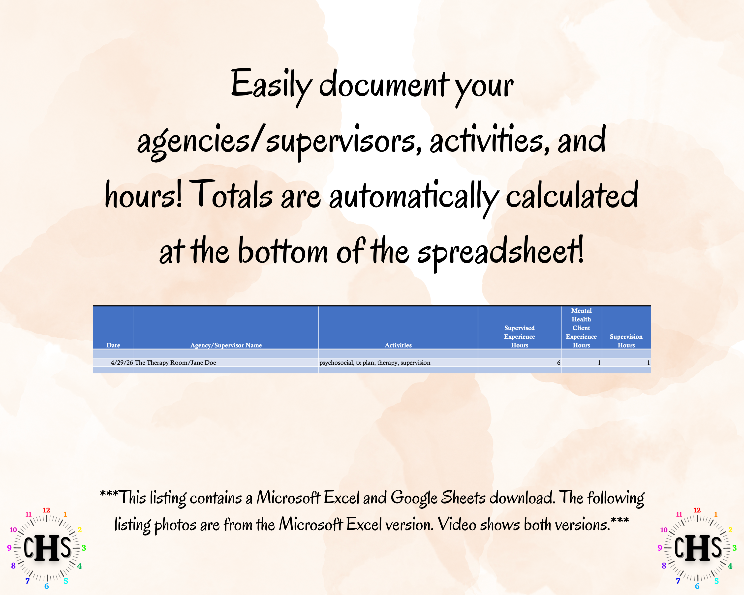 Nebraska LIMHP, Clinical Hours Tracker, Supervision Log for Provisional Mental Health Practitioner - Counseling Graduation Gift