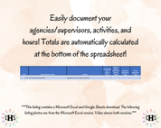 Vermont LICSW, Clinical Hours Tracker, Supervision Log for Master Social Worker - MSW Student or MSW Graduation Gift
