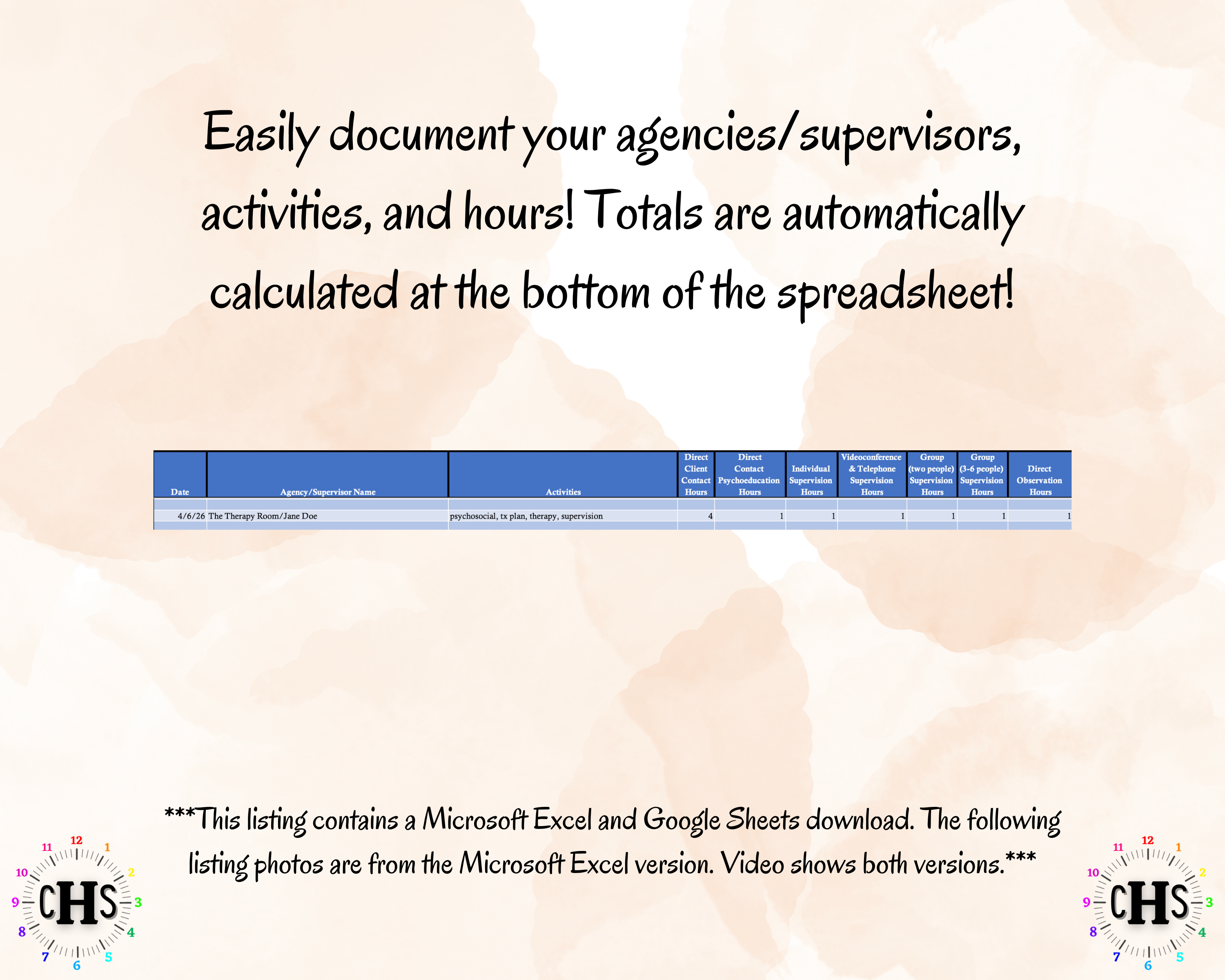Arizona LPC, Clinical Hours Tracker, Supervision Log for Licensed Associate Counselor - Counseling Graduation Gift