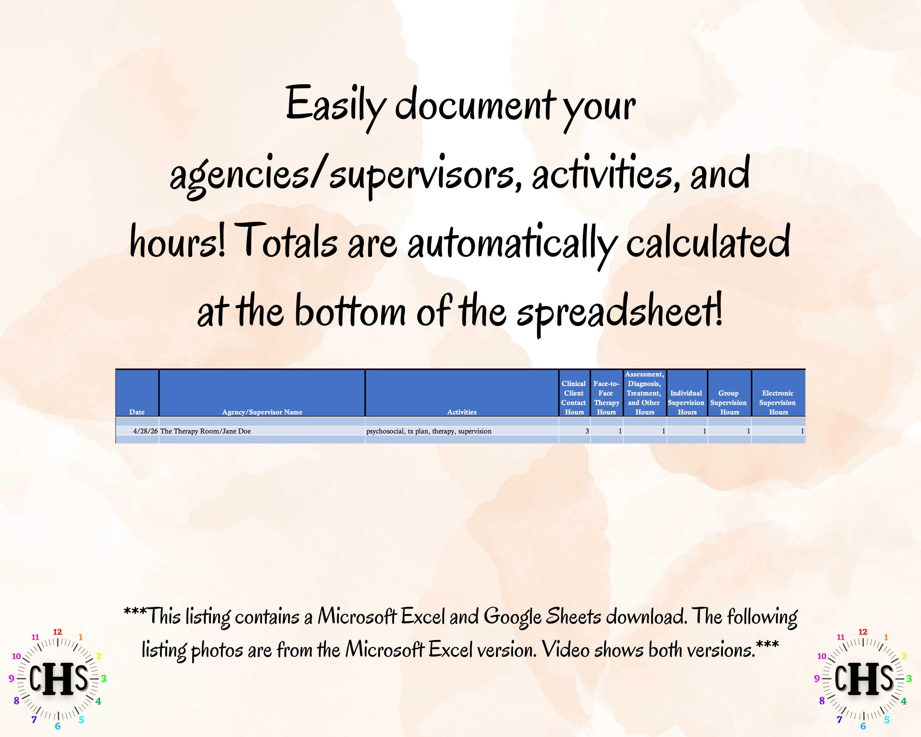 Minnesota LMFT, Clinical Hours Tracker, Supervision Log for Licensed Associate Marriage and Family Therapist - Therapy Graduation Gift