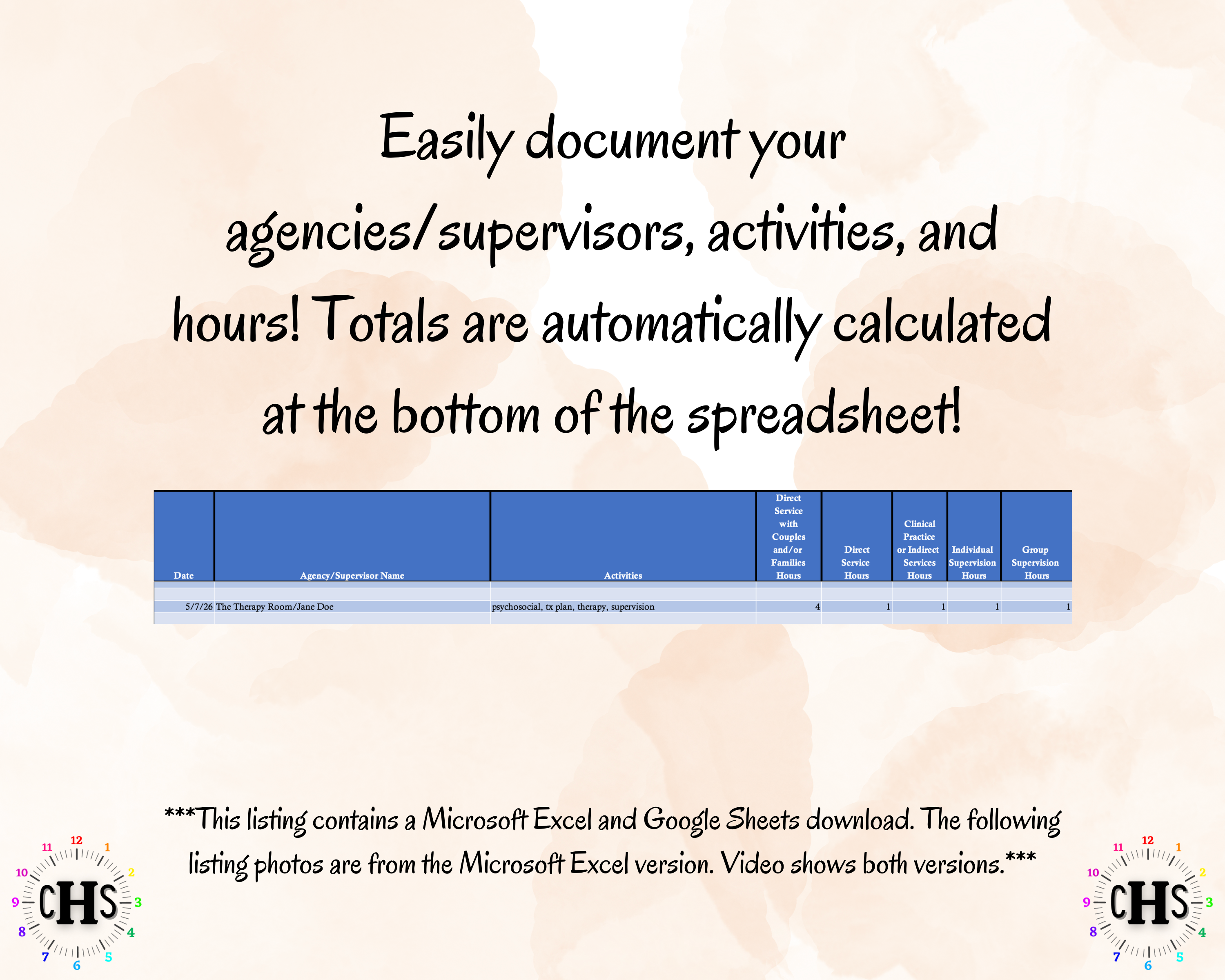 Vermont LMFT, Clinical Hours Tracker, Supervision Log for Provisional Licensed Marriage and Family Therapist - Therapy Graduation Gift