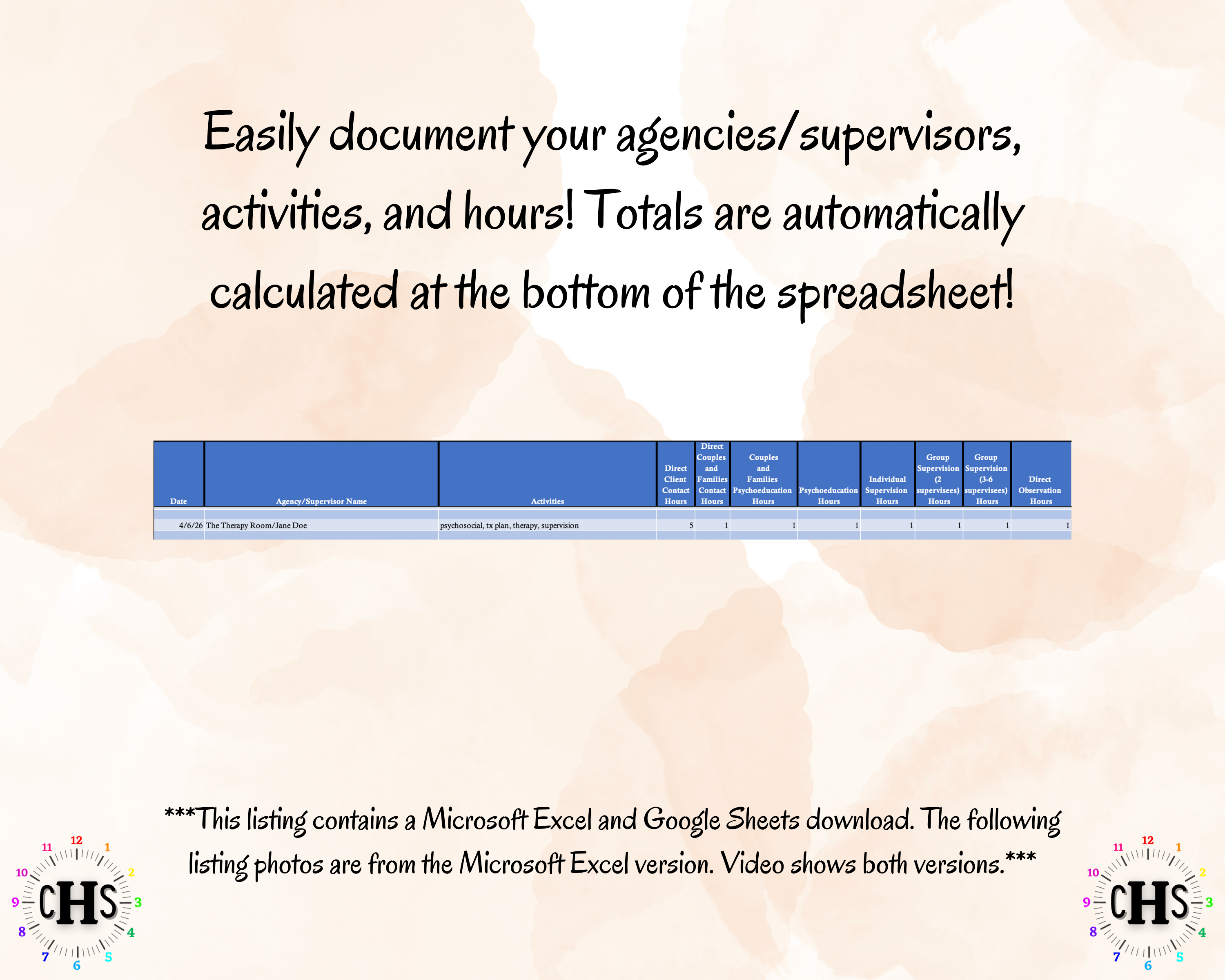 Arizona LMFT, Clinical Hours Tracker, Supervision Log for Licensed Associate Marriage and Family Therapist - Therapy Graduation Gift