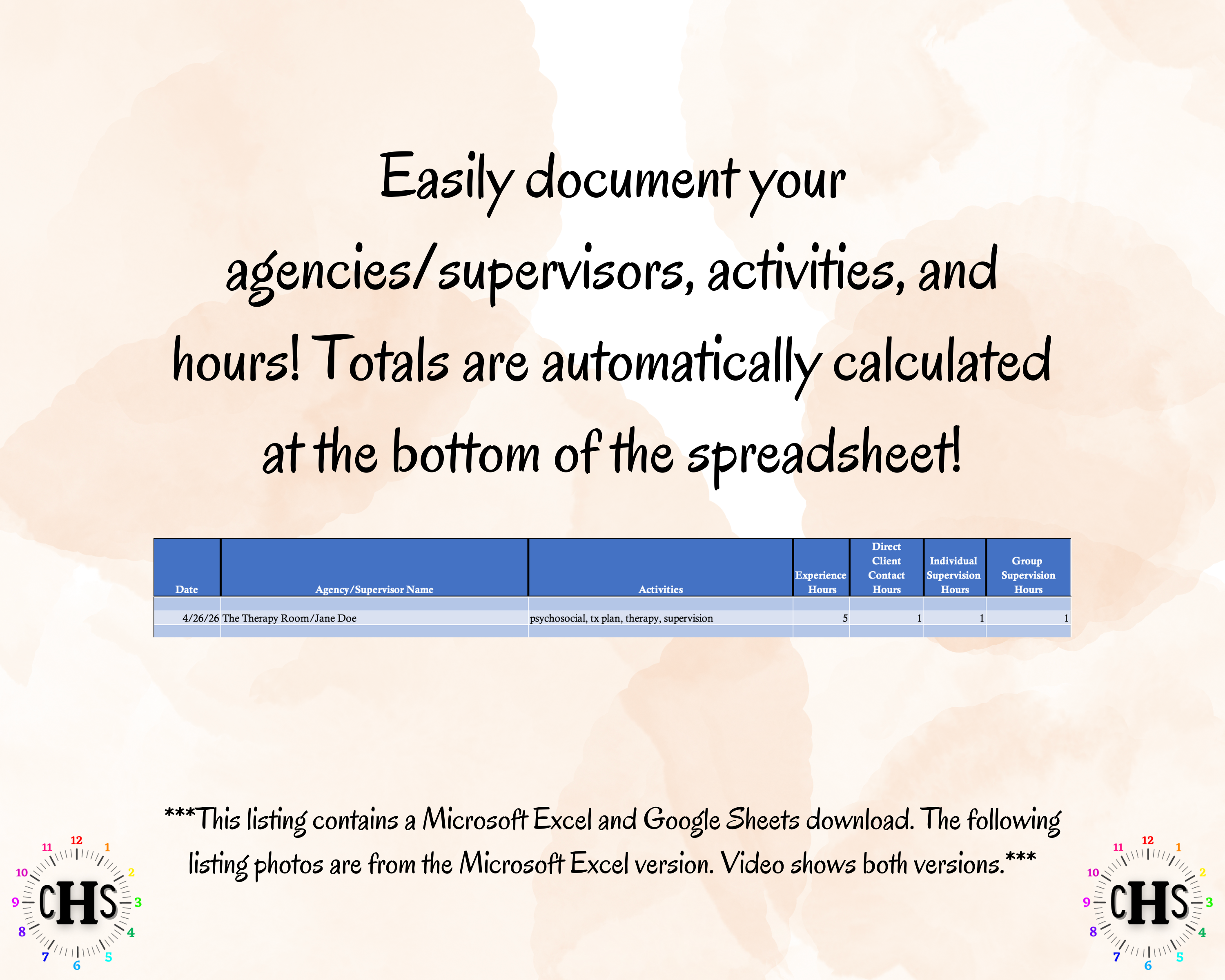 Iowa LMFT, Clinical Hours Tracker, Supervision Log for Temporary Licensed Marriage and Family Therapist - Therapy Graduation Gift