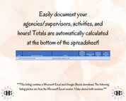 Nevada, LCSW Hours Tracker, Clinical Supervision Log for Master Social Worker - MSW Student or MSW Graduation Gift