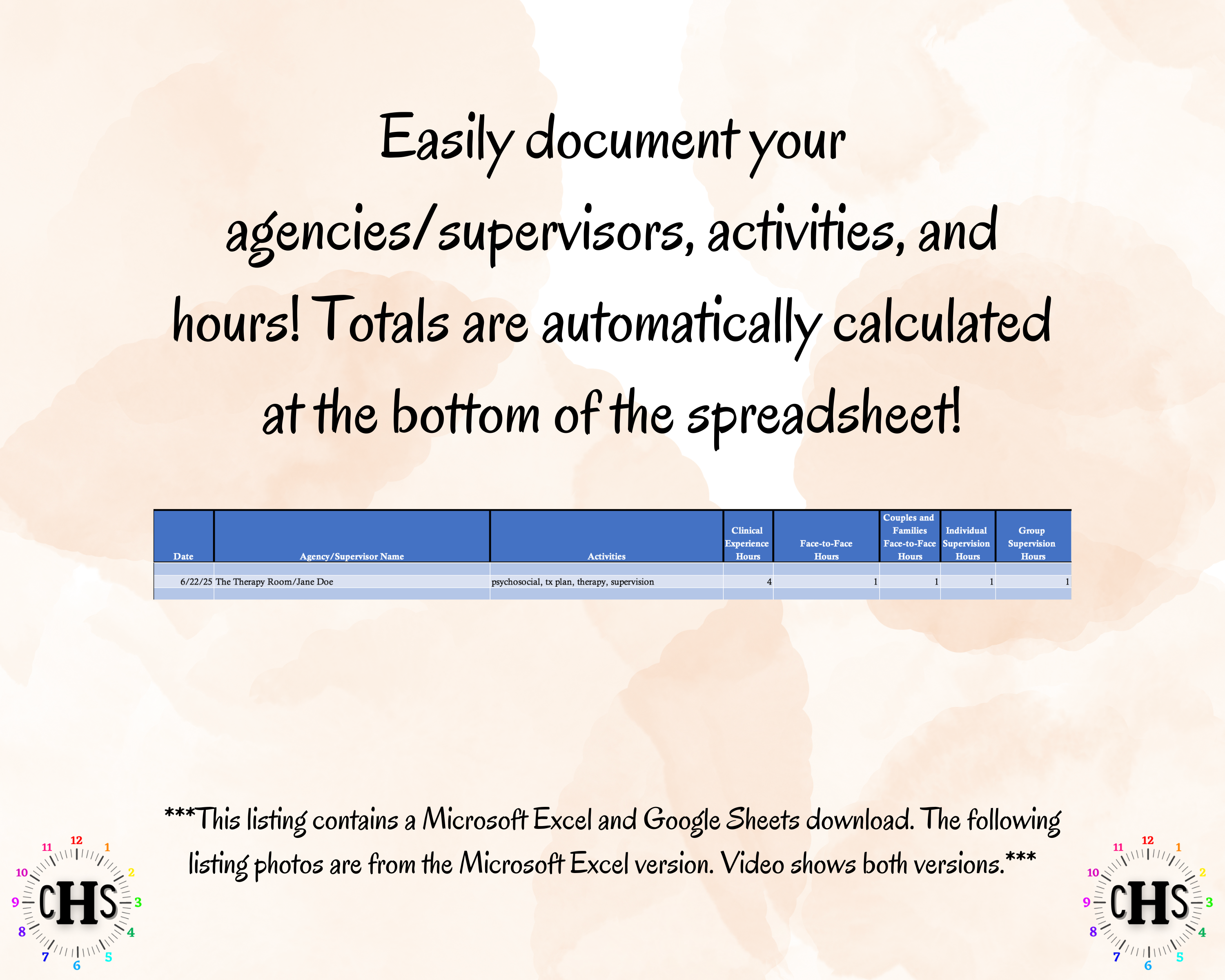 Massachusetts LMFT, Clinical Hours Tracker, Supervision Log for Marriage and Family Therapist - Therapy Graduation Gift