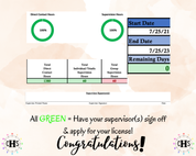 South Carolina LMFT, Clinical Hours Tracker, Supervision Log for Licensed Marriage and Family Therapist Associate - Therapy Graduation Gift
