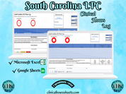 South Carolina LPC, Clinical Hours Tracker, Supervision Log for Licensed Professional Counselor Intern - Counseling Graduation Gift