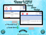 Texas, LCSW Hours Tracker, Clinical Supervision Log for Master Social Worker - MSW Student or MSW Graduation Gift