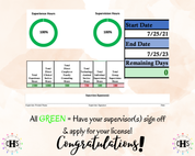 Texas LMFT, Clinical Hours Tracker, Supervision Log for Licensed Marriage and Family Therapist Associate - Therapy Graduation Gift