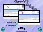 Texas LPC, Clinical Hours Tracker, Supervision Log for Licensed Professional Counselor Intern - Counseling Graduation Gift