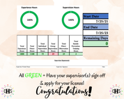 Utah CMHC, Clinical Hours Tracker, Supervision Log for Licensed Associate Clinical Mental Health Counselor - Counseling Graduation Gift