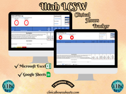 Utah, LCSW Hours Tracker, Clinical Supervision Log for Master Social Worker - MSW Student or MSW Graduation Gift