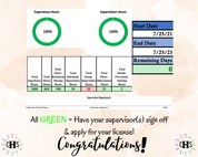 Utah LMFT, Clinical Hours Tracker, Supervision Log for Associate Marriage and Family Therapist - Therapy Graduation Gift